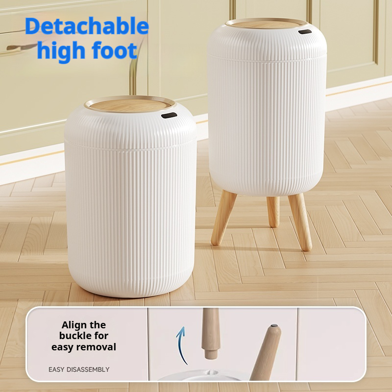 Kitchen Gadgets Luxury - 10L Wood Grain Smart Sensor Trash