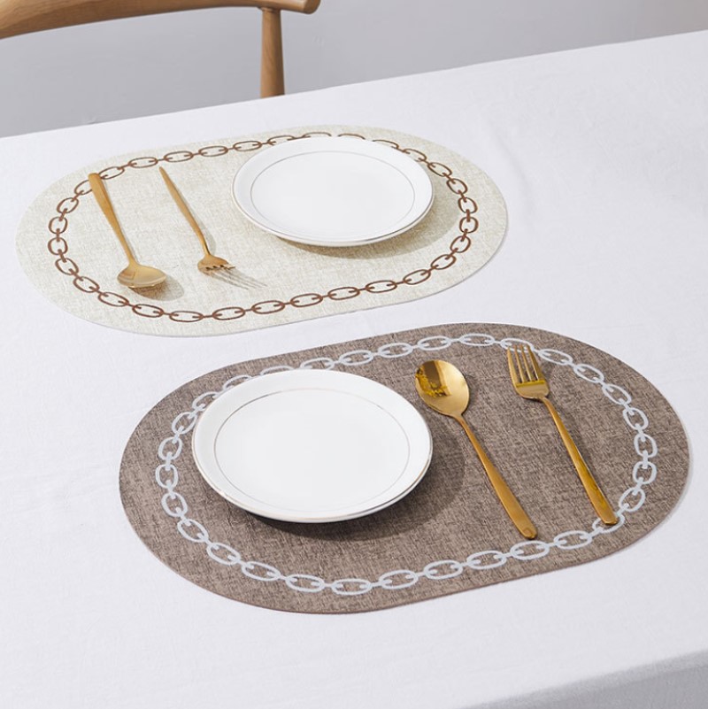 Oval Table Placemat Faux Leath - Kitchen Gadgets Luxury review and price