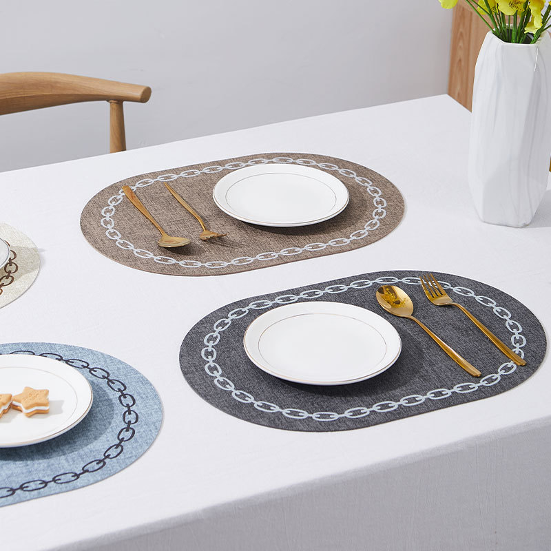 Oval Table Placemat Faux Leath - Kitchen Gadgets Luxury review and price