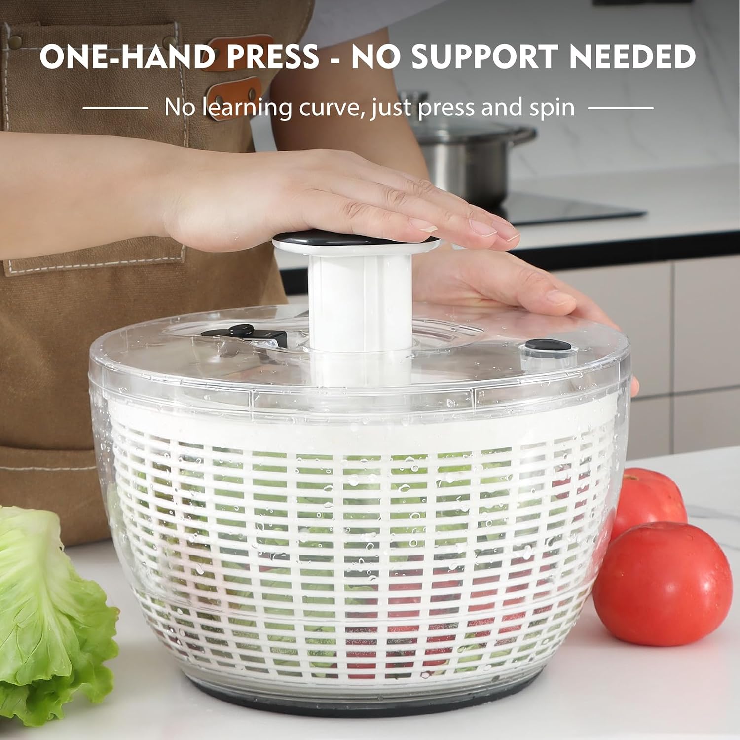 6.3 QT Salad Spinner With Full - Salad Spinner review and price