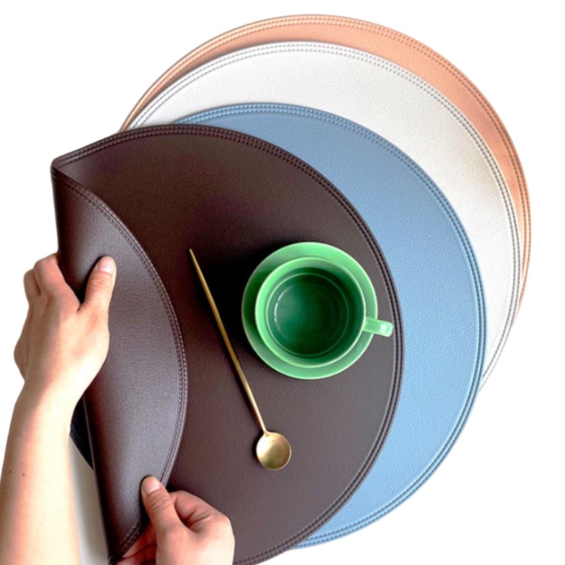 Luxury Round Placemats Set PU  - Kitchen Gadgets Luxury review and price