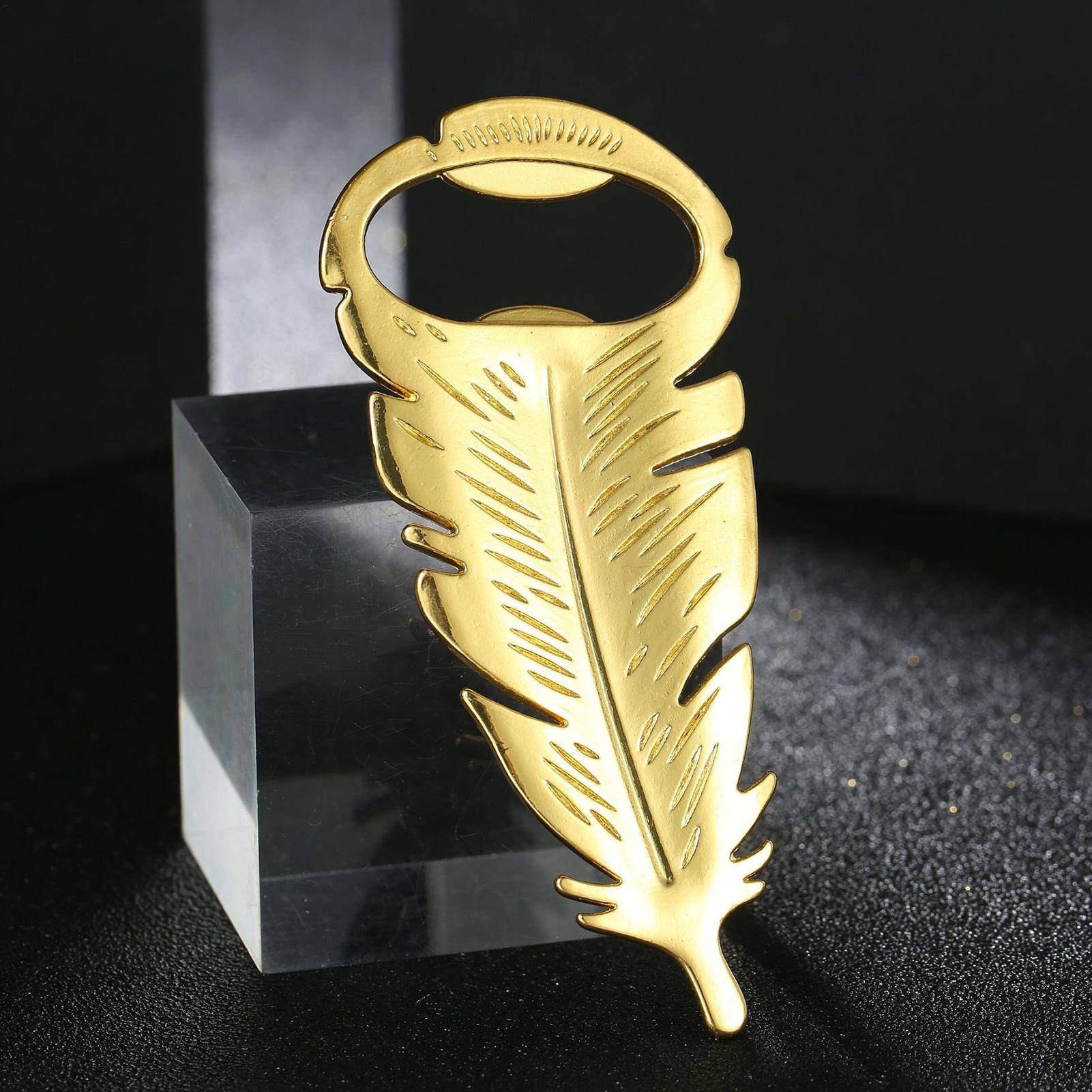 Beer Bottle Opener Gold Feathe - Kitchen Gadgets Dropshipping review and price
