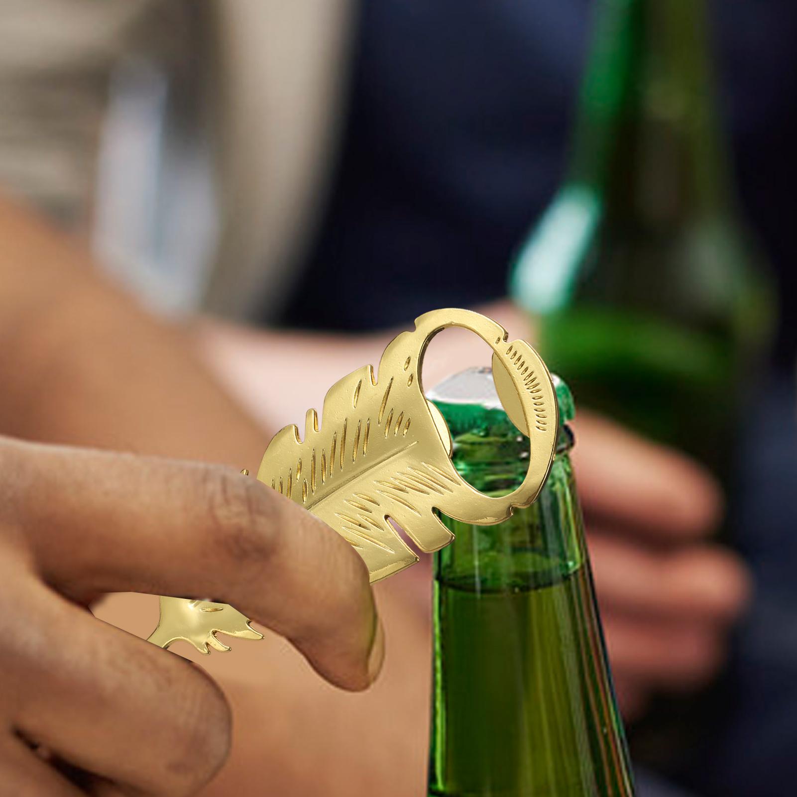 Beer Bottle Opener Gold Feathe - Kitchen Gadgets Dropshipping review and price