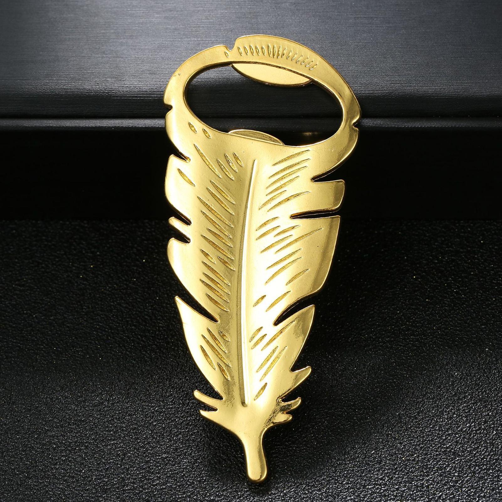 Beer Bottle Opener Gold Feathe - Kitchen Gadgets Dropshipping review and price