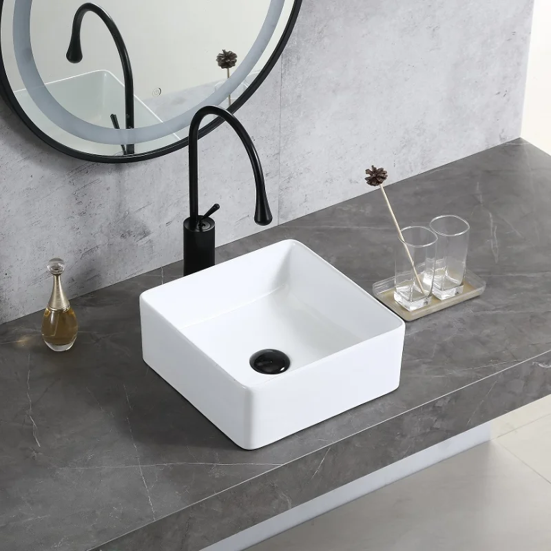 Square White Bathroom Counter  - Kitchen Gadgets Luxury review and price